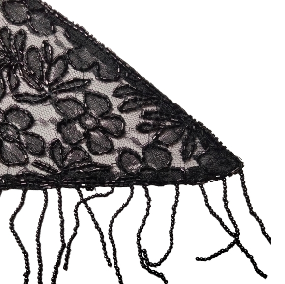 Vintage Hand Beaded Floral Wrap - Picture 4 of 6